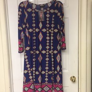 Reborn Multicolor Print Shift Dress